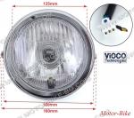 ФАР КРЪГЪЛ ХРОМИРАН VISCO Ф160мм - Honda CG125 89-00 / GN125 / Cafe Racer / Bobber-4